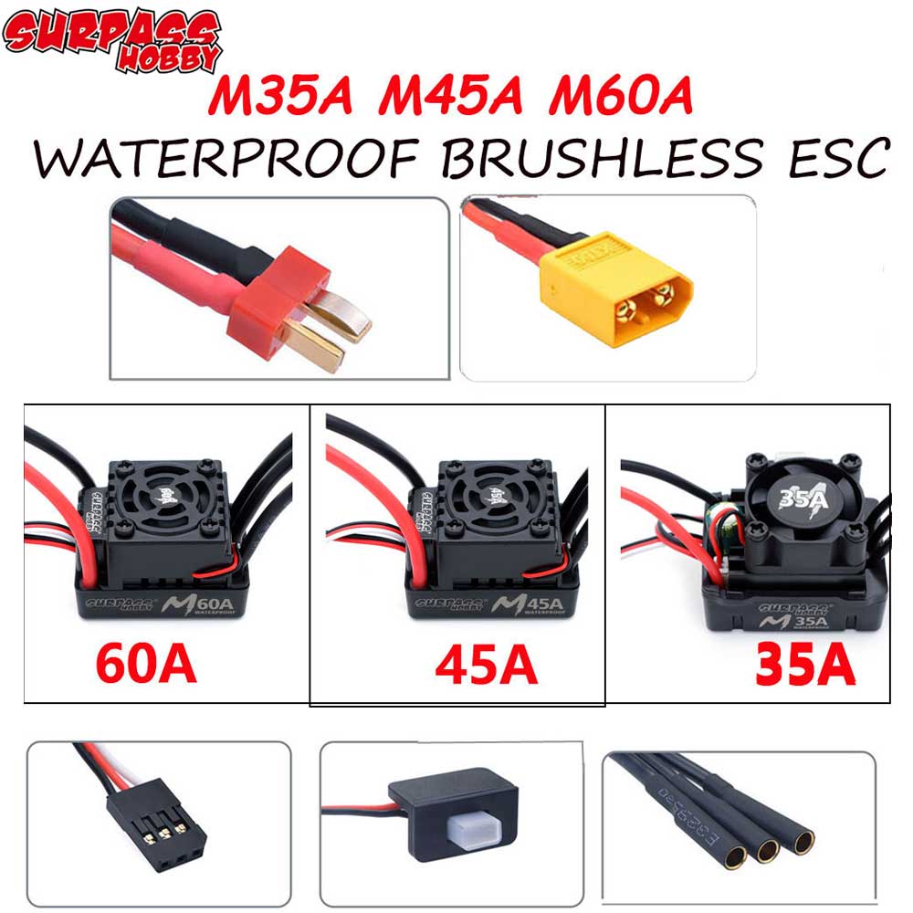 Esc Waterproof 60A - 서패스 하비 M35A 45A 60A 2-3S