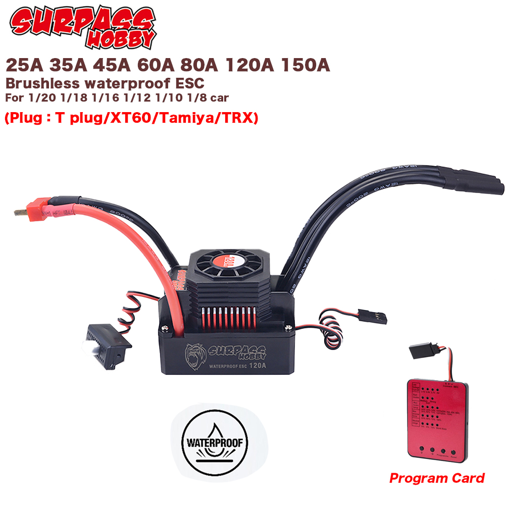 SURPASS HOBBY KK 150A 120A 80A - Esc Waterproof 60A 리뷰 및 가격