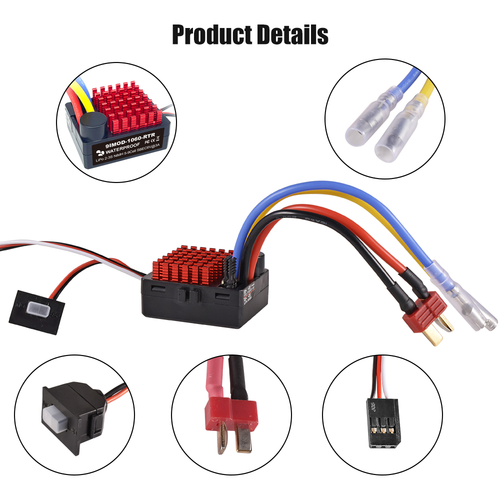 9IMOD 1060 RTR 60A ESC 브러시 전자  - Esc Waterproof 60A 리뷰 및 가격