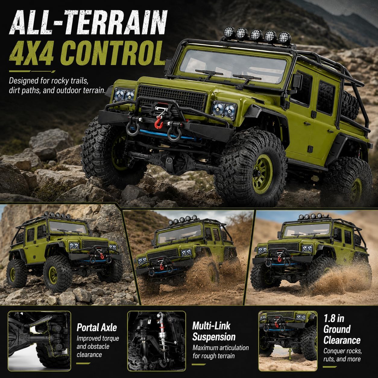 성인용 무선 조종 트럭 - 1:8 스케일 4x4 오프로 - Rc Hobby Grade Crawler 리뷰 및 가격
