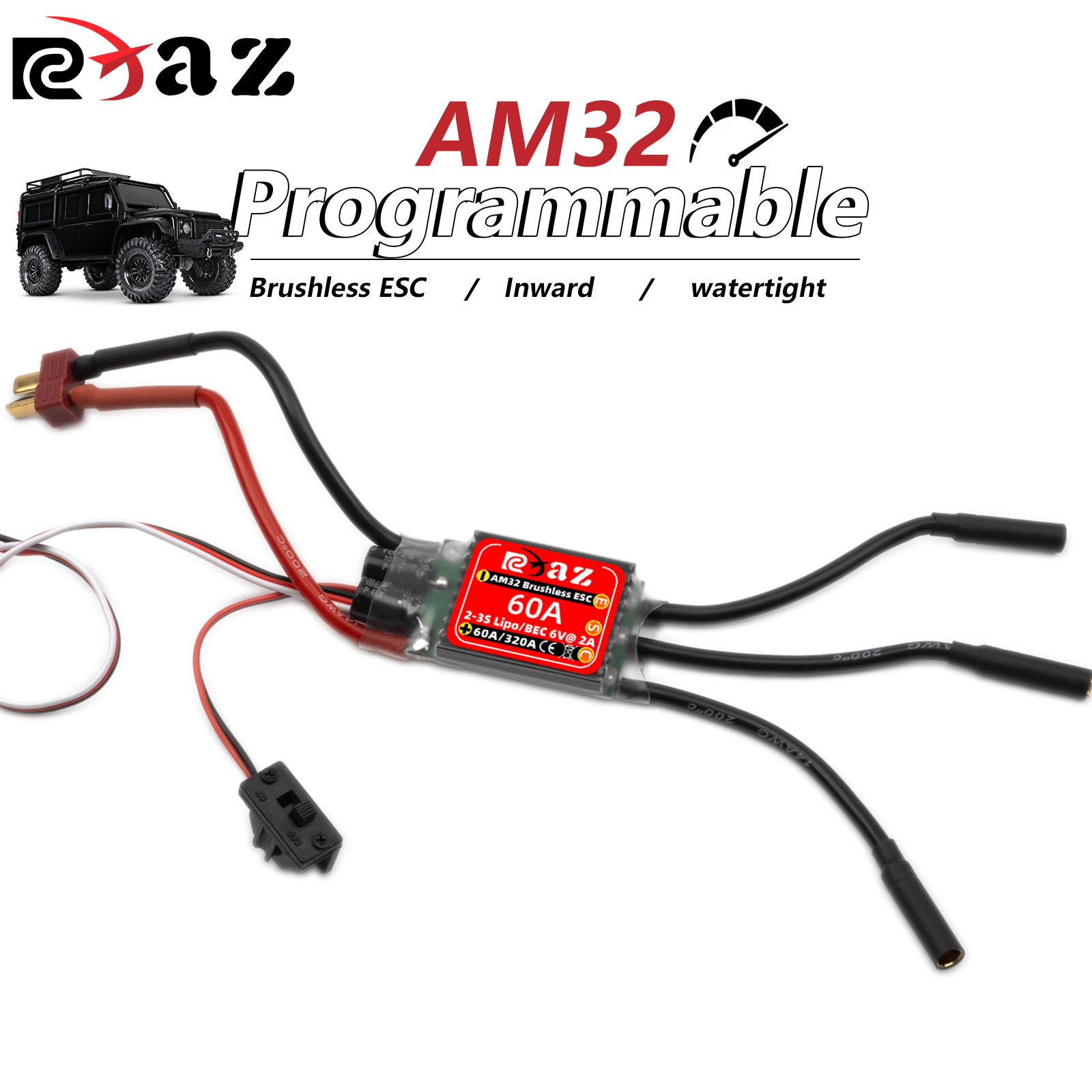 RCXAZ AM32 60A 브러시리스 ESC 전자 속도 - Esc Waterproof 60A 리뷰 및 가격