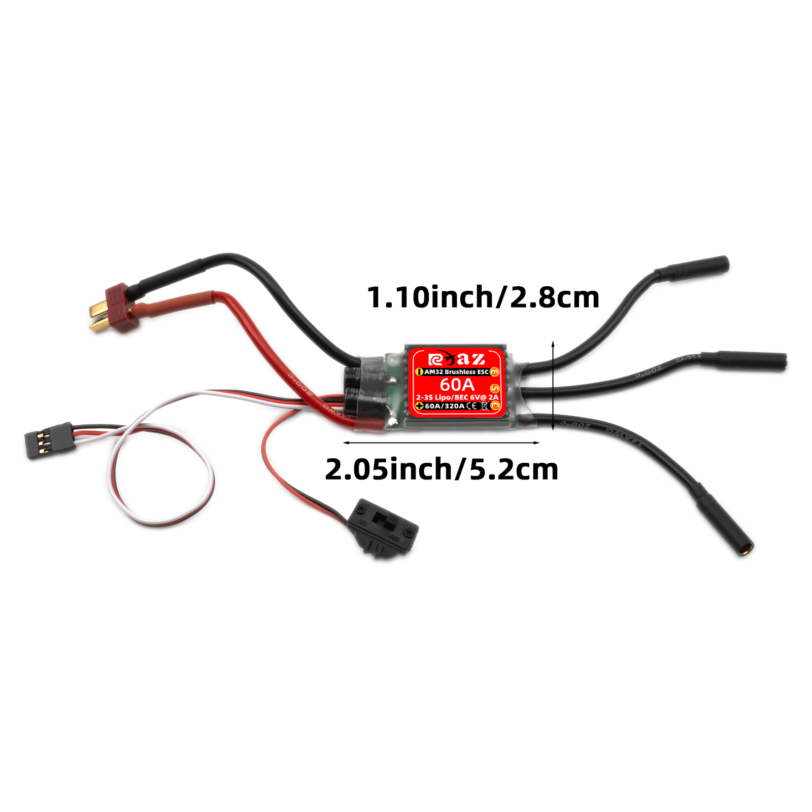 RCXAZ AM32 60A 브러시리스 ESC 전자 속도 - Esc Waterproof 60A 리뷰 및 가격