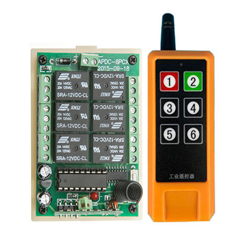 2000m DC12V 24V 6CH 무선 원격 제어 L - Radio Transmitter 6Ch 리뷰 및 가격
